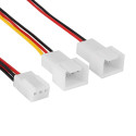 Adapter with cable Akyga AK-CA-52 3 pin (f) | 2x 3 pin (m) 2x 15cm