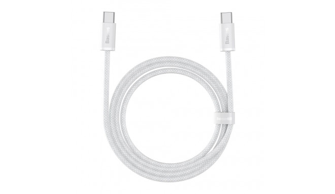 Kaabel USB-C USB-C Baseus, 100W, 1m (valge)