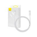 Kaabel USB-C USB-C Baseus, 100W, 1m (valge)