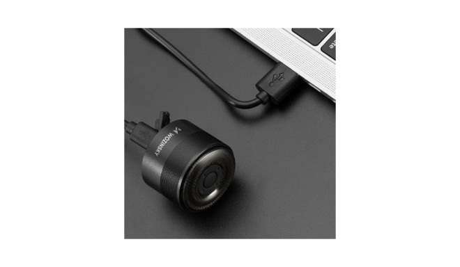 Wozinsky LED tagumine jalgratta valgus mikro USB punane valgus 5 režiimi must (WRBLB2)