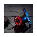 Wozinsky LED tagumine jalgratta valgus mikro USB punane valgus 5 režiimi must (WRBLB2)