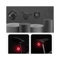 Wozinsky LED tagumine jalgratta valgus mikro USB punane valgus 5 režiimi must (WRBLB2)