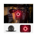 Wozinsky LED aizmugurējais velosipēda lukturis ar mikro USB sarkanā gaisma 5 režīmi melns (WRBLB2)