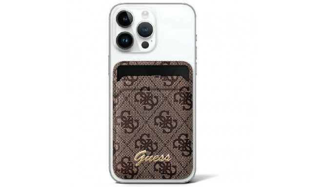 Guess Wallet Card Slot Stand GUWMSHG4SHW brown MagSafe 4G Classic Logo