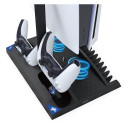 iPega P5013 Charger and Cooling Station for PS5 and PS5 Controller Black