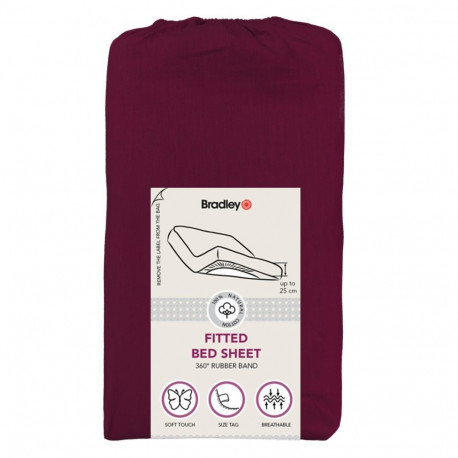 Bradley kummiga voodilina, 160 x 200 x 25 cm, tekstiilist kotis, bordoo