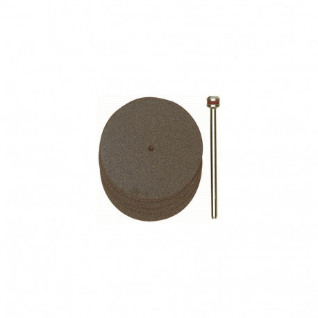Corundum cutting discs Ø 38 mm, 5 pcs. + arbor