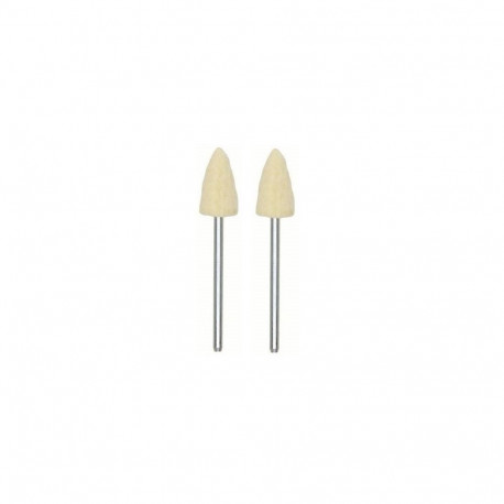 Proxxon bullet-shaped felt polishing bits – 2 pieces, high-quality felt, for metals glass porcelain 