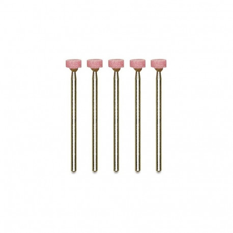 Proxxon corundum grinding bits set – 5 cylindrical bits, 6 mm diameter, 2.35 mm shaft, white corundu