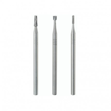 Proxxon carbide router bits set – 3 pieces assorted shapes, carbide cutting heads, compatible with p