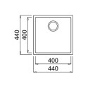 Valamu Teka Square 40.40TG valge