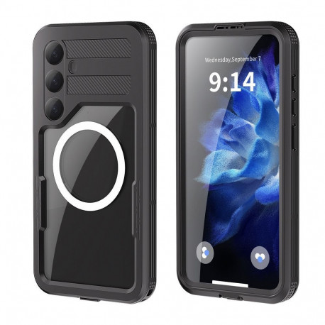 Case for Samsung S25 PLUS Shellbox MARS waterproof with metal ring black