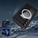 Waterproof case SHELLBOX MARS with metal ring for SAMSUNG S25 black