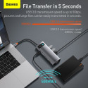 BASEUS HUB 9in1 Type C to 3x USB3.0 / HDMI / Typ C PD / RJ45 / microSD/SD / VGA CAHUB-CU0G