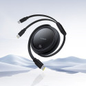 BASEUS retractable cable 2in1 Type C to 2 x Type C 100W 1 m black