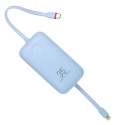 VEGER powerbank 10000 mAh with built-in cabels Type C / Lightning PD QC3.0 35W K1 (W1188) sky blue