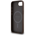 GUESS case for IPHONE 16e compatible with MagSafe GUHMPSE4P4TDPW (PU 4G RingTriangle Logo) brown