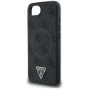 GUESS case for IPHONE 16e compatible with MagSafe GUHMPSE4P4TDPK (PU 4G Triangle Logo) black