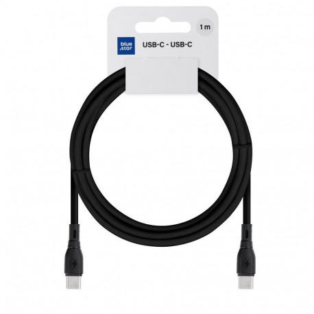 Cable USB C to USB C Blue Star 3A 60W ECO 1 m PJ73-13-3 black