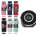 Water bottle with with display LED showing temperature 1000 ml black