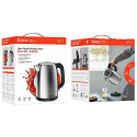 HOCO stainless steel electric kettle 1,7L HE12 stainless steel