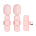Wireless lavalier microphone Type C double (2 in set) K1 pink