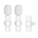 Wireless lavalier microphone Lightning double with long hair (2 in set) K1 white Wireless lavalier microphone Lightning double with long hair (2 in set) K1 white
