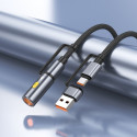 HOCO cable All-in-one USB A / Type C to Type C / Cigarette lighter 3A 60W U138 1,2 m black