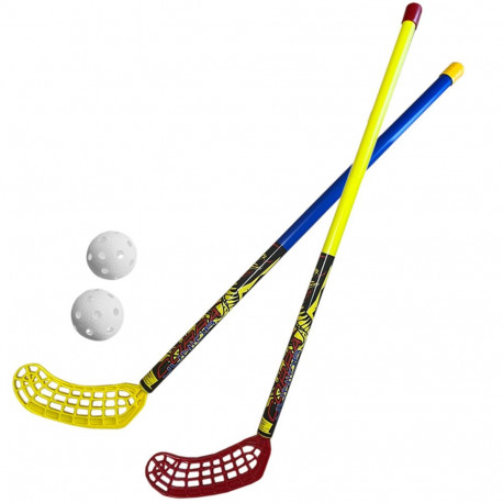 Azetx saalihoki komplekt Cobra Junior 87cm 2 keppi ja 2 palli ilma mähiseta