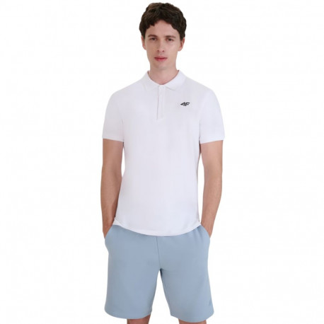 Koszulka męska polo 4F M366 biała 4FWMM00TPTSM366 10S 2XL