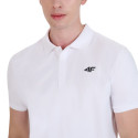 Koszulka męska polo 4F M366 biała 4FWMM00TPTSM366 10S L