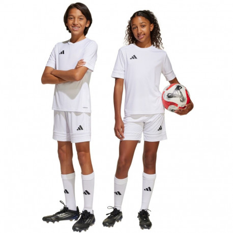 Spodenki dla dzieci adidas Squadra 25 białe JJ2423 128cm