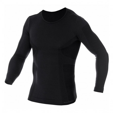 Bluza termoaktywna męska Brubeck Comfort Wool czarna LS11600 L