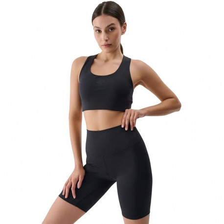 Legginsy damskie 4F F019 głęboka czerń 4FRSS25TFSTF019 20S XS