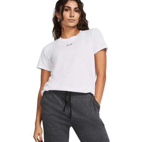 Koszulka damska Under Armour Rival Core SS biała 1383648 100 L