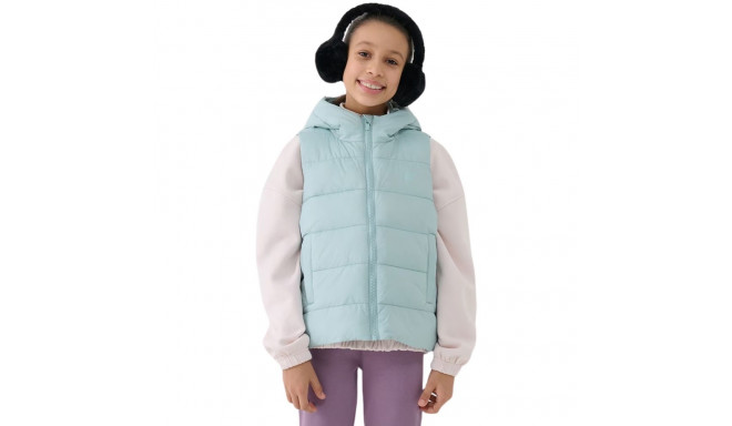 Kamizelka dla dziewczynki 4F F166 miętowa 4FJWSS25TVJAF166 47S  140cm