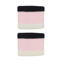 Frotki na nadgarstki Nike Swoosh Wristbands 2 szt. czarno-różowo-białe N0001565641