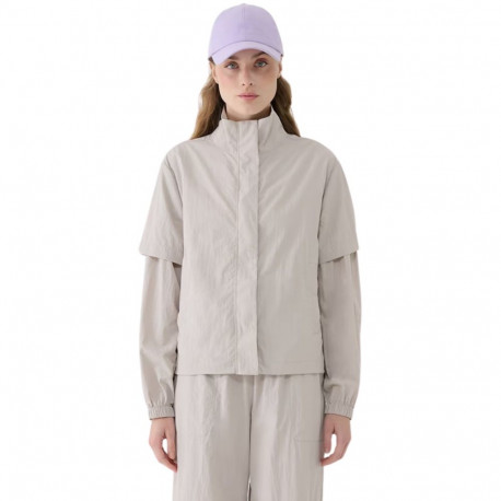 Kurtka damska 4F F190 beżowa 4FWSS25TJACF190 83S  2XL