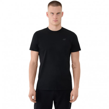 Koszulka męska 4F M2256 głęboka czerń 4FWMM00TTSHM2256 20S S