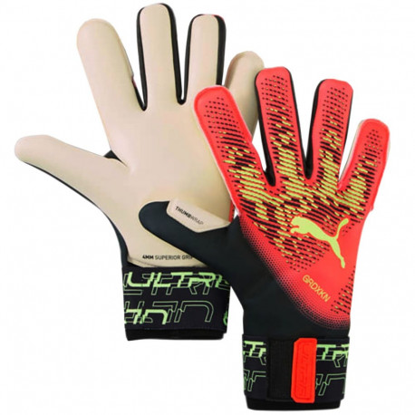 Rękawice bramkarskie Puma Ultra Grip 1 Hybrid pomarańczowo-czarne 41827 02 9,5