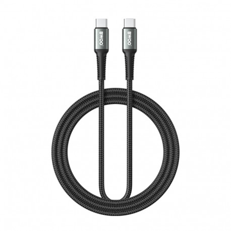 BWOO Braided Cable USB-C - USB-C 2m 60W black