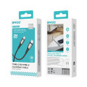 BWOO Braided Cable USB-C - USB-C 2m 60W black
