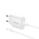 Devia wall charger Rocket PD 20W 1x USB-C white + cable USB-C - Lightning