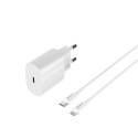 Devia wall charger Rocket PD 20W 1x USB-C white + cable USB-C - Lightning