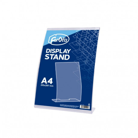 Reklaamalus lauale A4 L-jalal vertikaalne FOROFIS kaardus