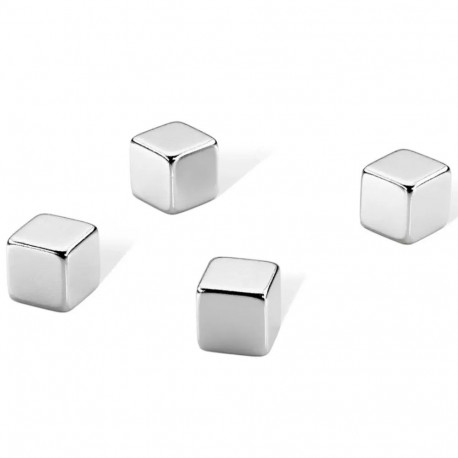 Megadym magnet CUBE, 10x10x10 mm, 50N, Blister with 4 pcs