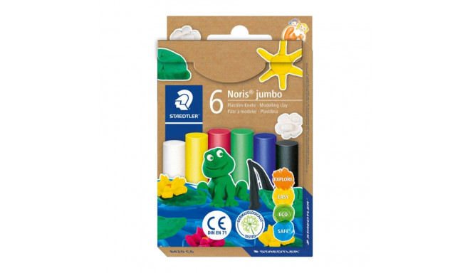 Plastiliin STAEDTLER 842 Jumbo Standard 6 värvi