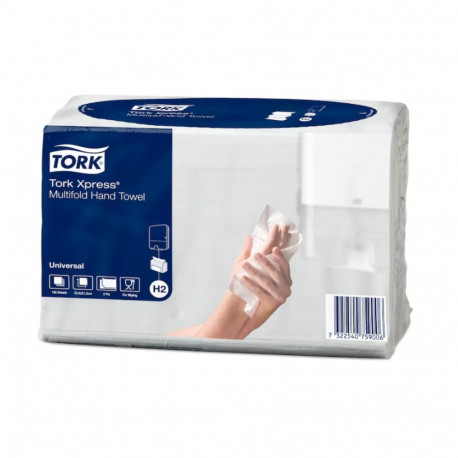 Lehträtik 2-kihiline TORK Xpress Z-fold H2 Universal 23,4x21,3cm 190 lehte pealt avatavas kilepakend