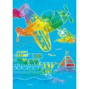 AVENIR Mini Scratch Book Airplane