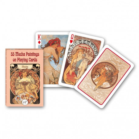 PIATNIK playing cards Mucha